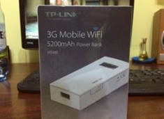 TP-LINK router 3G WiFi portabil M5360 cu Power Bank 5200mAh foto