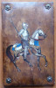 Cavaler ; Ulei / piele / lemn , dimensiuni : 38 x 24 cm, Istorice, Realism