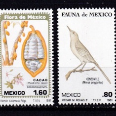 Mexic 1981 fauna pasari flori fructe MI 1747-1750 MNH w28