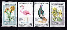 Mexic 1980 fauna pasari flori MI 1704-1707 MNH w28 foto