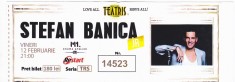 Bilet intrare folosit la concert Stefan Banica Jr, 12 feb 2016