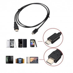Cablu de date si incarcare USB 3.1 Type C - Micro USB 5 pini tata lungime 1M