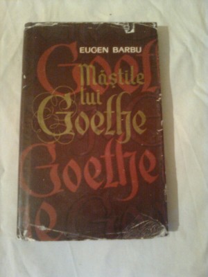 MASTILE LUI GOETHE ~ EUGEN BARBU foto