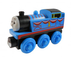 Wooden trenulet jucarie Thomas - EXPRESS THOMAS locomotiva lemn cu magnet - NOU foto