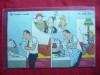 Ilustrata comica -Un om avertizat face cat 2 - piesa autor , semnata Chen, Circulata, Printata