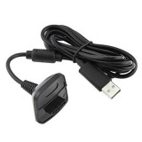 Cablu USB pentru incarcare controller / maneta Microsoft Xbox 360 NEGRU, Cabluri