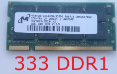 DDR1 333 Memorie Laptop 1GB RAM Micron Impecabil SODIMM foto