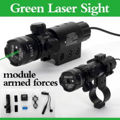 Laser Verde cu Acumulator Pentru Arma de Vanatoare 5 MW foto