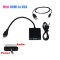 Adaptor convertor mini HDMI la VGA + cablu audio + cablu alimentare