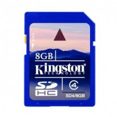 Kingston 8GB SDHC, Clasa 4 (SD Card pentru camerele foto) Secure Digital Card foto
