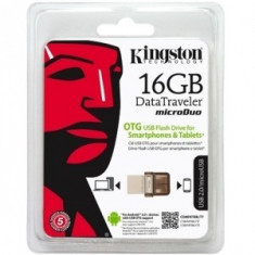 Kingston 16 GB DT MicroDuo, USB 2.0, micro USB OTG USB Flash Drive foto
