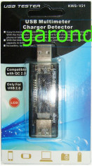 Voltmetru/ampermetru USB - 4-20V/0-3.3A c.c./78358 foto