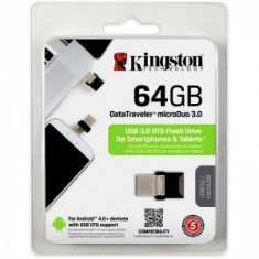 Kingston 64GB DT MicroDuo, USB 3.0, micro USB OTG USB Flash Drive foto