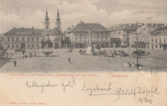 TIMISOARA , PIATA LOSONCZY CU BISERICA SARBEASCA , CIRCULATA OCT.&amp;#039;&amp;#039;900 foto