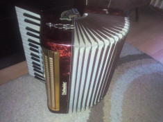 Acordeon Weltmeister, 80 de basi, culoare Cherry-Red foto