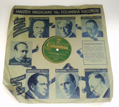 Disc vinil/ vinyl patefon/ gramofon VERLORENES GLUCK - Walzerlied - COLUMBIA foto