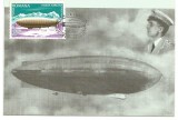 No2)ilustrata maxima-DIRIJABILUL Nr 4 ITALIA care a survolat Polul Nord-prima zi, Romania de la 1950, Aviatie
