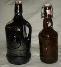 Sticla de bere veche de colectie set doua foto