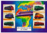 GUINEA 2001 LOCOMOTIVE, TRENURI - COTA MICHEL 24 EURO, Nestampilat