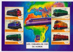 GUINEA 2001 LOCOMOTIVE, TRENURI - COTA MICHEL 24 EURO foto