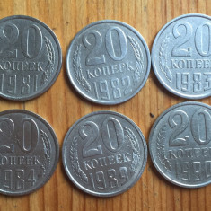 Rusia Urss 1981 lot monede 20 kopeici