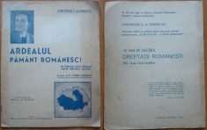 Ferenczy , Ardealul , pamant romanesc , 1941 , semnata de Elena Bacaloglu foto