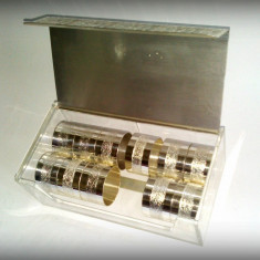 Cutie cu capac argintat WMF pentru pastrare servetele si inele - anii '60