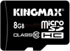 Kingmax, 8GB, KM08GMCSDHC61A, Clasa 6, Micro Secure Digital Card cu adaptor SD foto