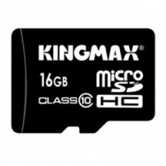 Kingmax, 16GB, KM16GMCSDHC10, Clasa 10, Micro Secure Digital Card cu adaptor SD foto