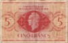 CAISSE CENTRALE DE LA FRANCE D&#039;OUTRE MER 5 FRANCS FRANCI 1944 F