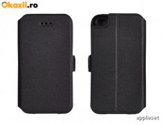 Husa Huawei Y3 Y360 Flip Case Inchidere Magnetica Black foto