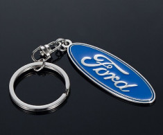 Breloc auto metal pentru Ford metal + cambalaj cadou foto