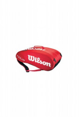 Geanta tenis Wilson TOUR MOLDED 9PK BAG RED foto