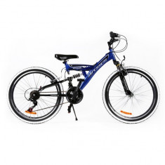 Bicicleta MTB Passati Voyager 24&amp;quot; albastru fullsuspension foto
