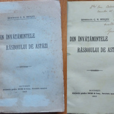 General Herjeu , Din invatamintele rasboiului de azi , 1915 , ed. 1 cu autograf