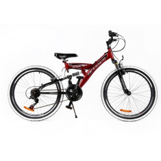 Bicicleta MTB Passati Voyager 24&amp;quot; rosu fullsuspension foto