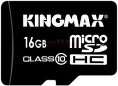 Kingmax, 16GB, KM16GMCSDHC101A, Clasa 10, Micro Secure Digital Card cu adaptor foto