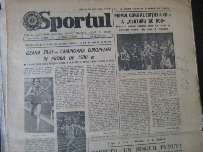 Ziarul Sportul (13 martie 1978), etapa a 21-a a campionatului de fotbal