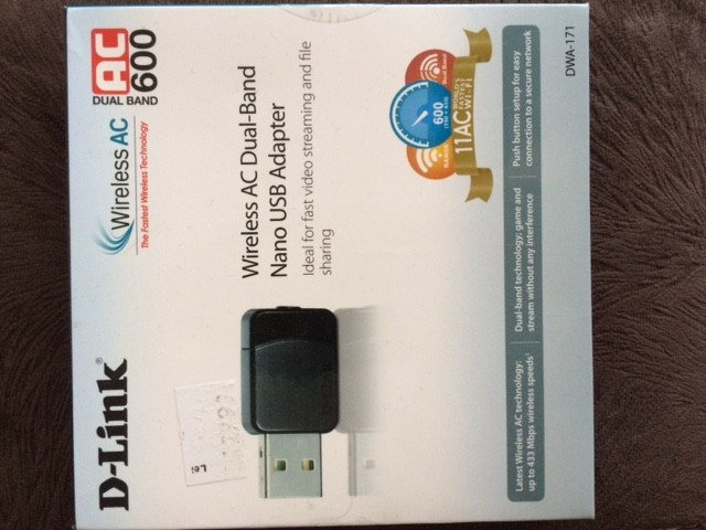 Adaptor USB Wireless D-LINK DWA-171, Dual-Band 150 + 433Mbps, negru