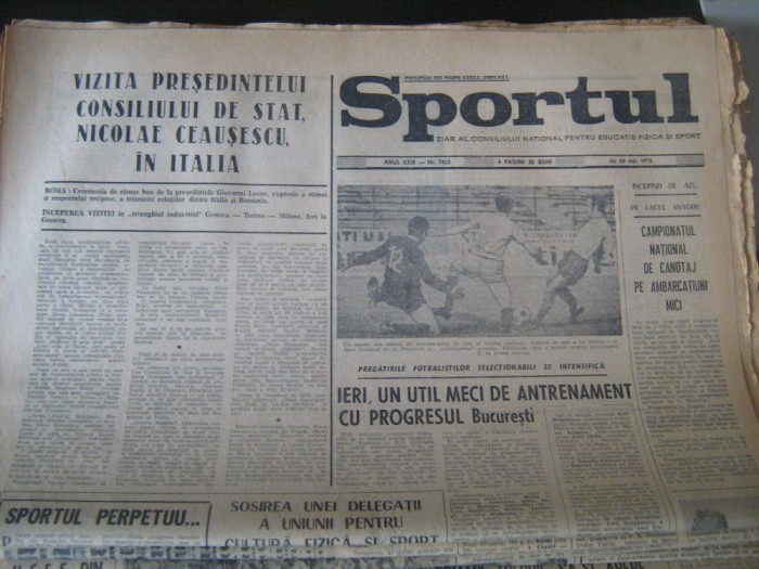 Ziarul Sportul(24 mai 1973) ASATg.Mures-Sutjeska Niksici 3-0(2-0),Cupa Balcanica
