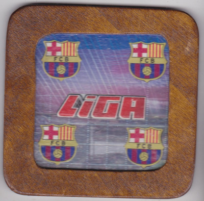 Suport de pahar din lemn , FC Barcelona foto