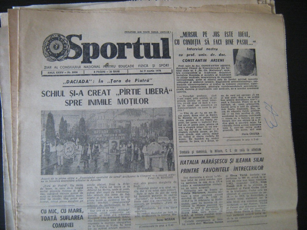 Ziarul Sportul (9 martie 1978), etapa a 20-a a campionatului de fotbal |  Okazii.ro