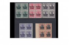 ocupatia germana uzuale serie supratipar gotic rumanien bloc de 4 ,mnh/** foto