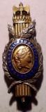 5.253 FRANTA INSIGNA CONSEIL MUNICIPAL HOUILLES 51mm email BADGE