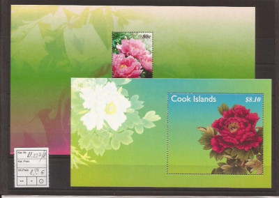 Cook Isl - Roses - bl. 227/228 foto