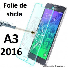 FOLIE de sticla Samsung Galaxy A3 2016 0.33mm ,9H tempered glass, HUSA foto