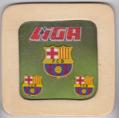 Suport de pahar din lemn , FC Barcelona foto