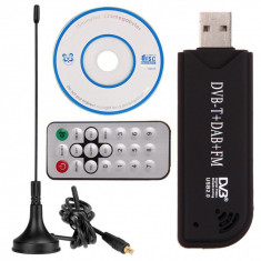 TV Tuner Digital DVB-T SDR+DAB+FM HDTV 24Mhz 1700Mhz RTL2832U R820T sigilat foto