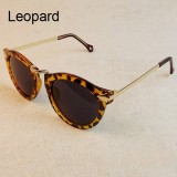 Ochelari soare DAMA model retro leopard material plastic detaliu metal, Femei