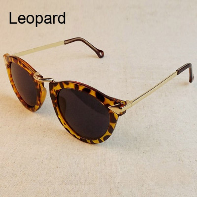 Ochelari soare DAMA model retro leopard material plastic detaliu metal foto